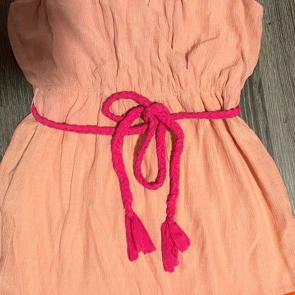 Flying Tomato Pleated Tiered Maxi Dress in Pink and Orange - Picture 9 of 14